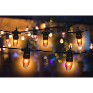 Grundig - LED Lauko kalėdinė girlianda 10xLED 3,5m IP44 šiltai balta