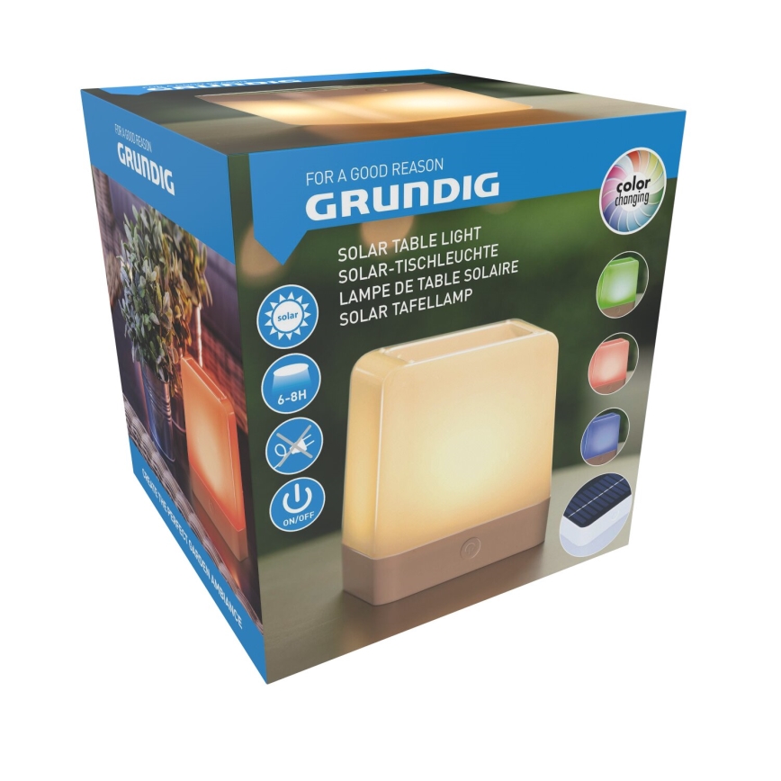 Grundig - LED RGB saulės energija įkraunamas šviestuvas LED/3,7V