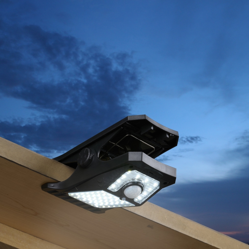 Grundig - LED Saulės energijos šviestuvas su jutikliu CLIP-ON LED/9W/3,7V IP44