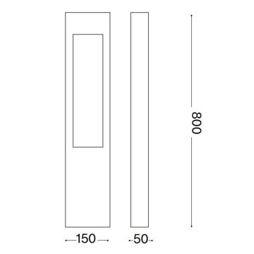 Ideal Lux - Lauko šviestuvas VEGA 1xG9/15W/230V 80 cm IP44 ruda