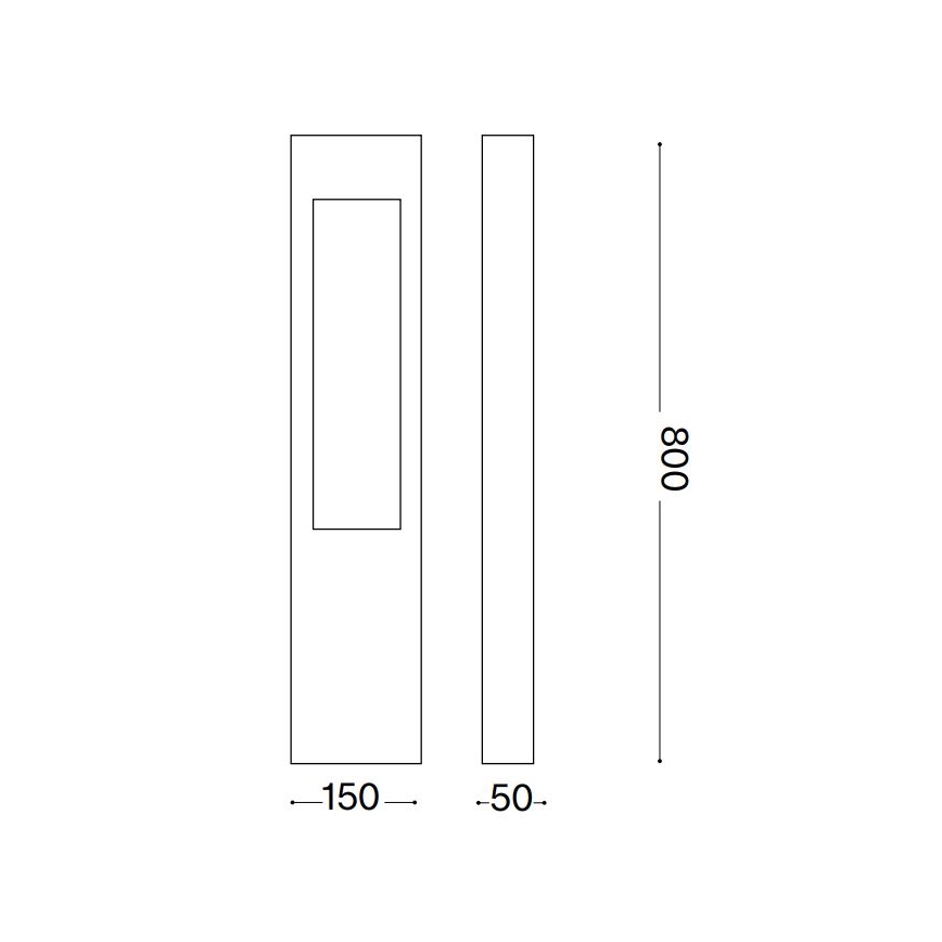 Ideal Lux - Lauko šviestuvas VEGA 1xG9/15W/230V 80 cm IP44 ruda