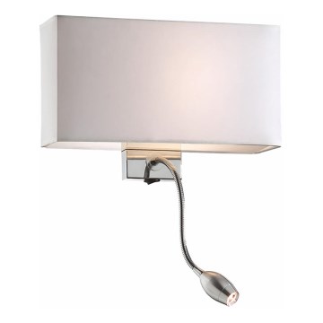 Ideal Lux - LED Elastīga sienas lampa HOTEL 1xE27/60W + LED/1,5W/230V