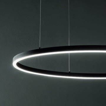 Ideal Lux - LED Pakabinamas sietynas ORACLE SLIM LED/32W/230V diametras 50 cm juoda