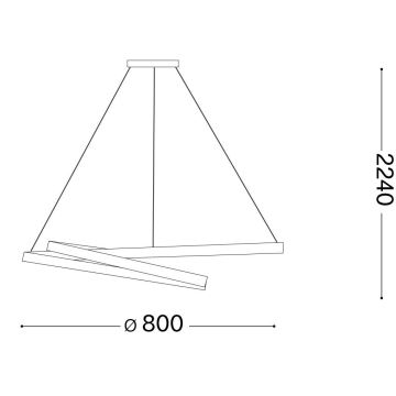 Ideal Lux - LED Pakabinamas sietynas OZ LED/55W/230V diametras 80 cm auksas