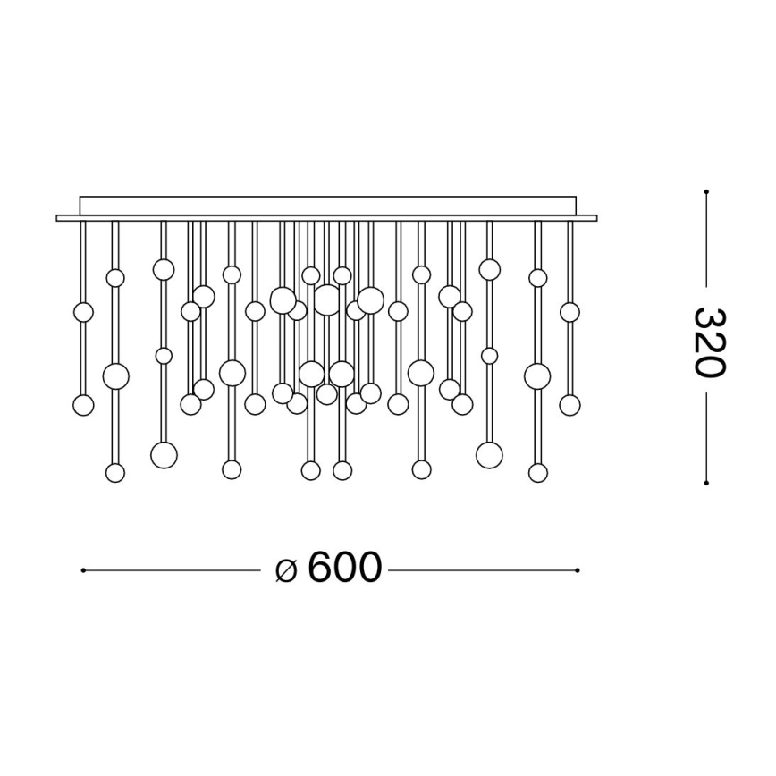 Ideal Lux - LED Pritemdomas tvirtinamas sietynas ARMONY LED/61W/230V diametras 60 cm