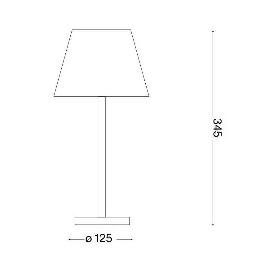 Ideal Lux - LED Reguliuojama jutiklinė lempa LOLITA LED/2,8W/5V IP54 juoda