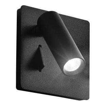 Ideal Lux - LED sieninis akcentinis šviestuvas LITE LED/3W/230V juoda