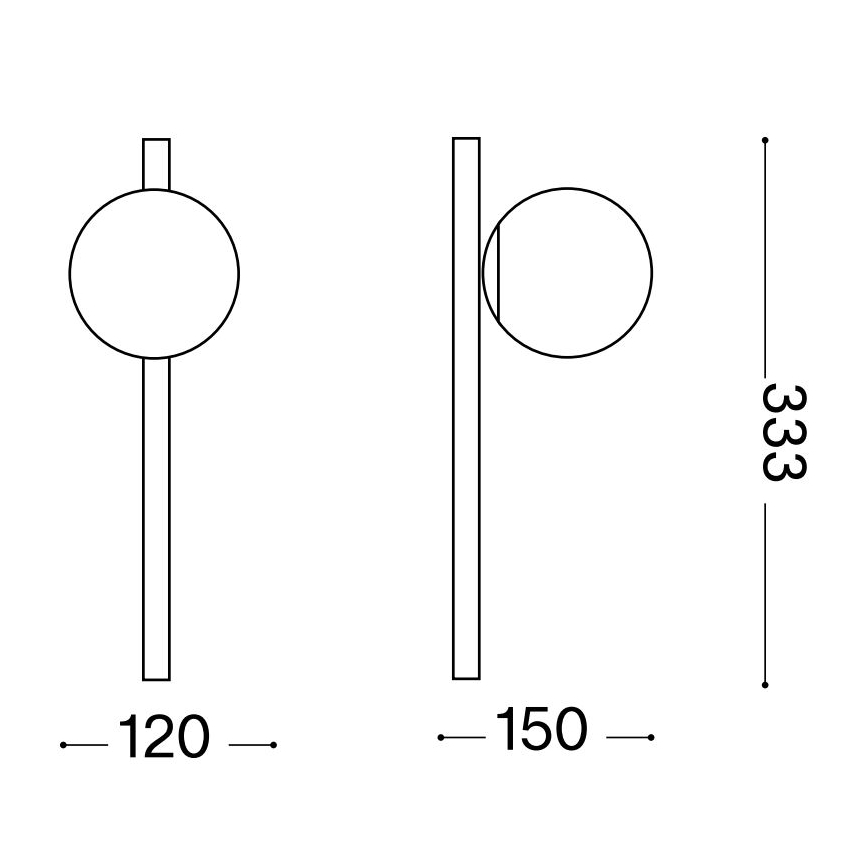 Ideal Lux - LED sieninis šviestuvas BINOMIO 1xG9/3W/230V auksas