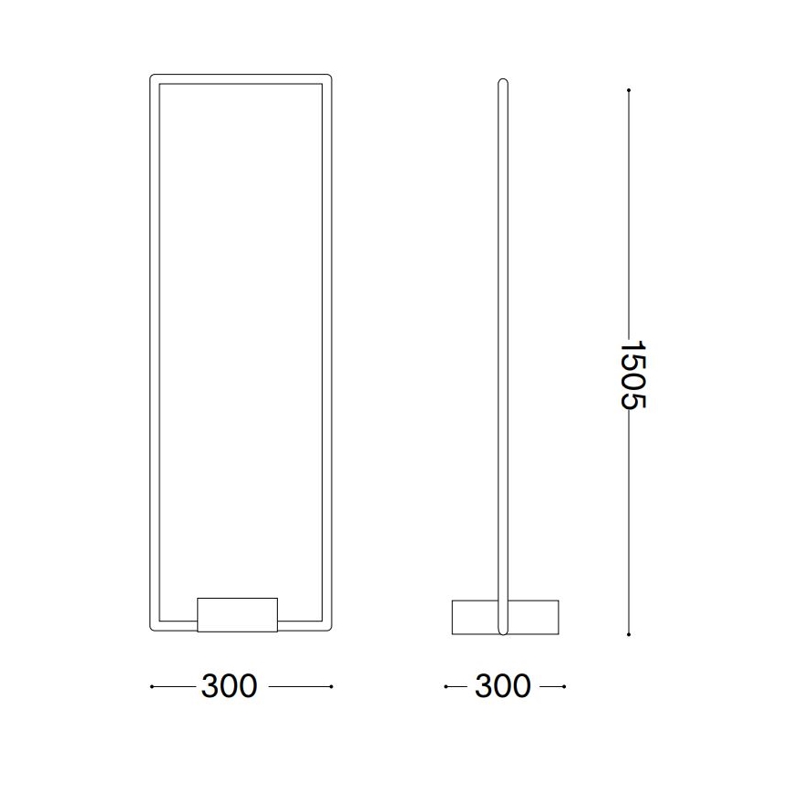 Ideal Lux - LED toršeras FRAME LED/30W/230V juoda