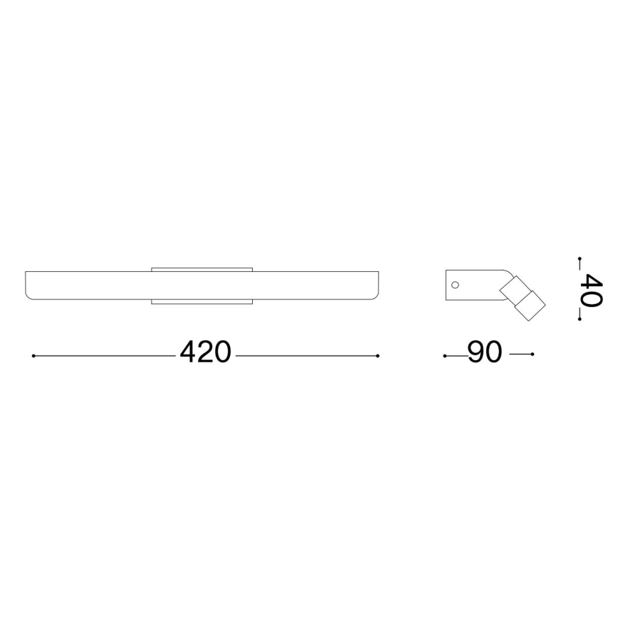 Ideal Lux - LED vonios veidrodžio apšvietimas RIFLESSO LED/11W/230V IP44 chromas