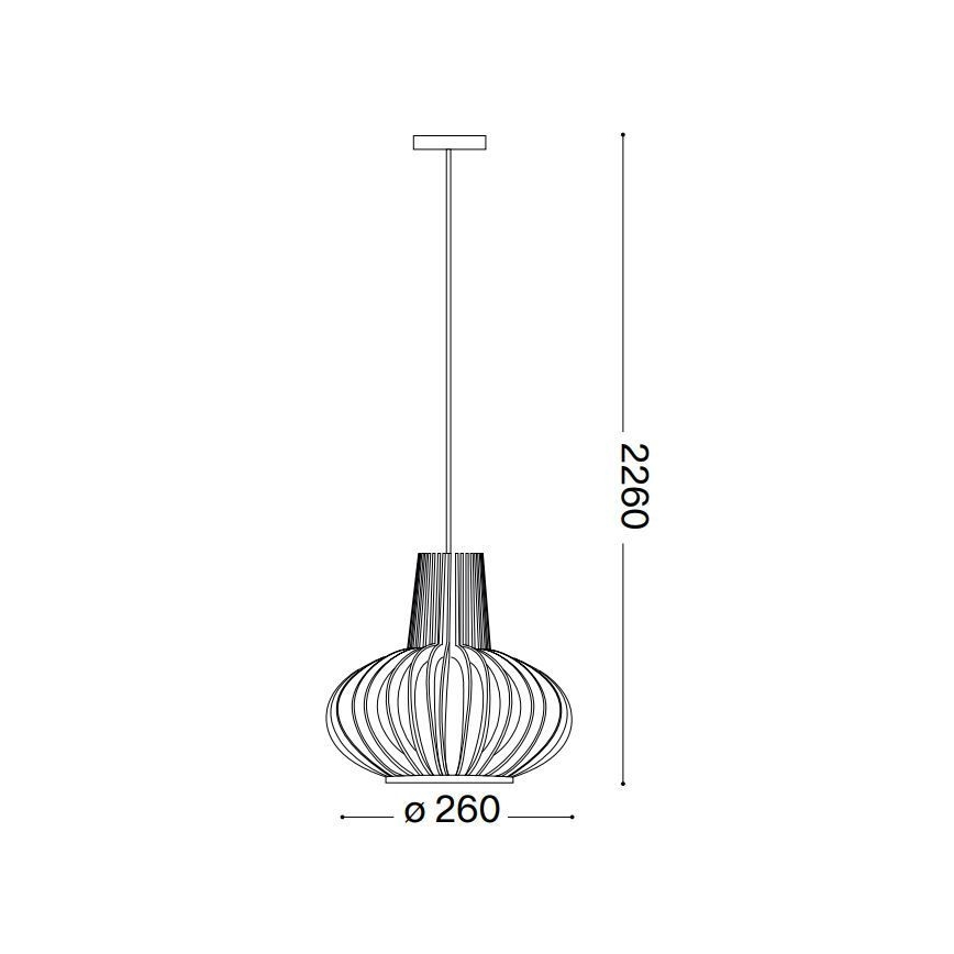 Ideal Lux - Pakabinamas sietynas CITRUS 1xE27/60W/230V fanera