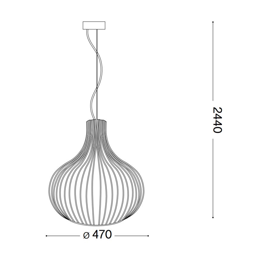 Ideal Lux - Pakabinamas sietynas ONION 1xE27/60W/230V diametras 47 cm