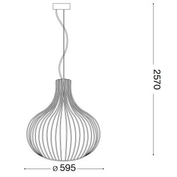 Ideal Lux - Pakabinamas sietynas ONION 1xE27/60W/230V diametras 59,5 cm