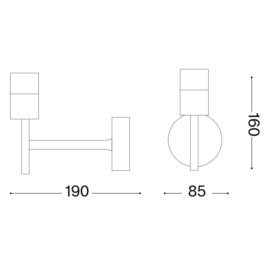 Ideal Lux - Sieninis laikiklis KOMPLEKTAS UP 1xE27/42W/230V auksas