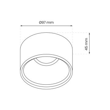 Įleidžiamas akcentinis šviestuvas BALI 1xGU5,3/MR16/25W/12V apvalus baltas