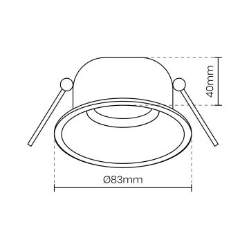 Įleidžiamas šviestuvas EYE 1xGU10/25W/230V apvalus juodas