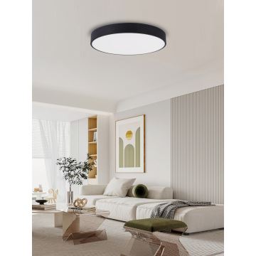 Immax NEO 07203L-LED Pritemdomas lubinis šviestuvas RONDATE 65W/230V 3000-6000K Tuya juoda + nuotolinio valdymo pultas