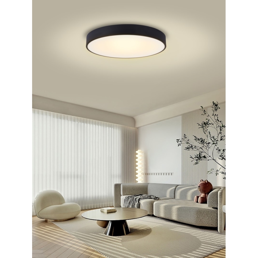 Immax NEO 07203L-LED Pritemdomas lubinis šviestuvas RONDATE 65W/230V 3000-6000K Tuya juoda + nuotolinio valdymo pultas