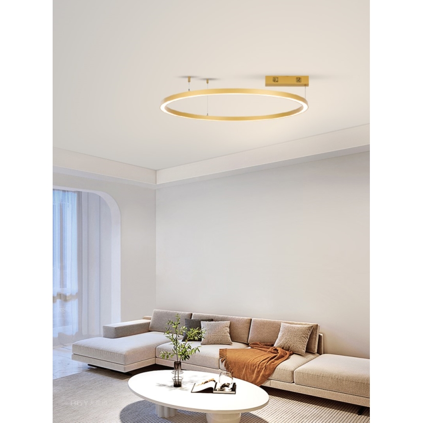 Immax NEO 07217L - LED Pritemdomas pakabinamas sietynas FINO LED/60W/230V 80 cm auksas Tuya + nuotolinio valdymo pultas