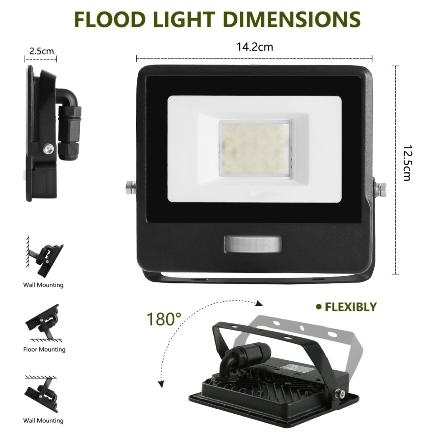 Immax NEO 07778L - Reguliuojamas LED prožektorius LED/20W/230V IP65 Wi-Fi Tuya