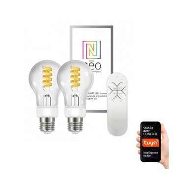 Immax Neo - RINKINYS 2x LED Pritemdoma lemputė FILAMENT E27 / 5W / 230V 2700-6000K +VP