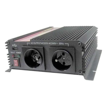 Įtampos keitiklis 1000W/12/230V + USB