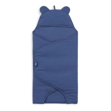 Jollein - Medvilninė vystymo antklodė BASIC STRIPE 100x105 cm Jeans Blue