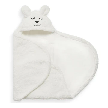 Jollein - Vystymo antklodė fleece Bunny 100x105 cm Off White