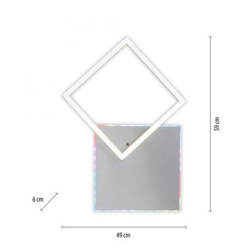 JUST LIGHT. 11327-95 - LED RGBW Reguliuojamas lubinis šviestuvas RENDA LED/31W/230V 2700-5000K + nuotolinio valdymo pultas