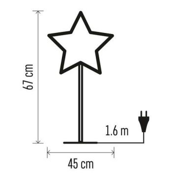 Kalėdinė dekoracija 1xE14/25W/230V d. 45 cm aukso spalvos