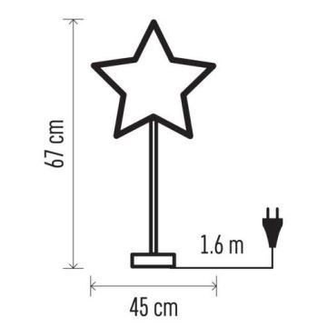 Kalėdinė dekoracija 1xE14/25W/230V d. 45 cm balta