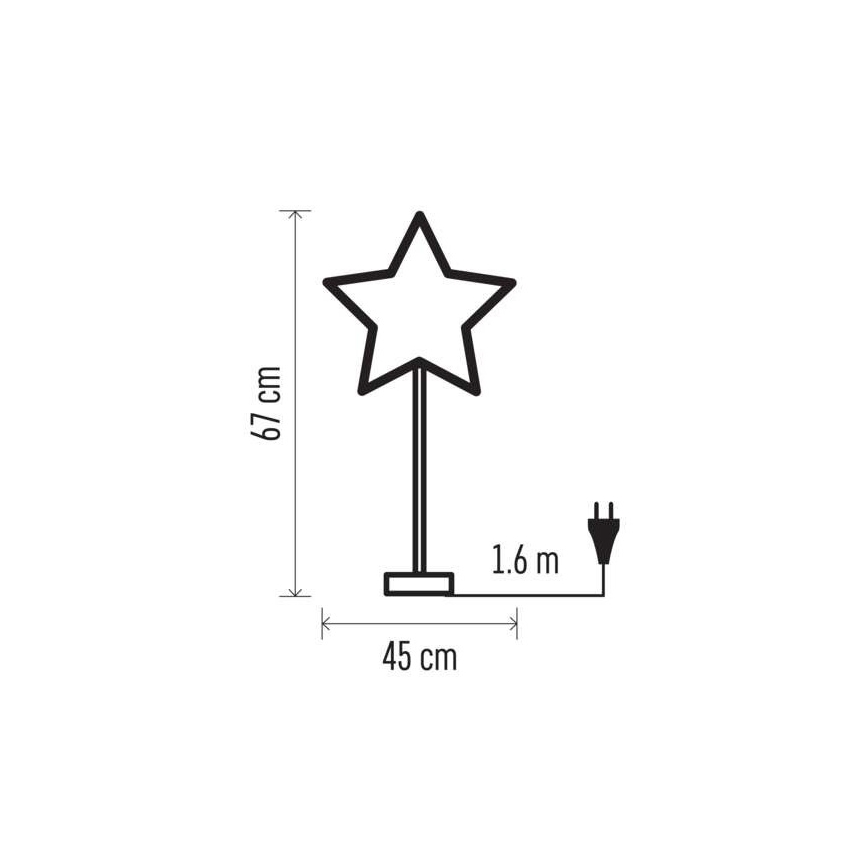 Kalėdinė dekoracija 1xE14/25W/230V d. 45 cm balta