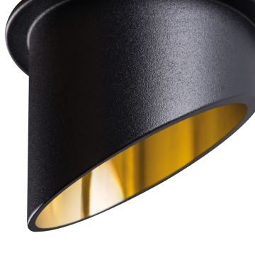 Akcentinis įleidžiamas šviestuvas SPAG 35W juoda/auksas