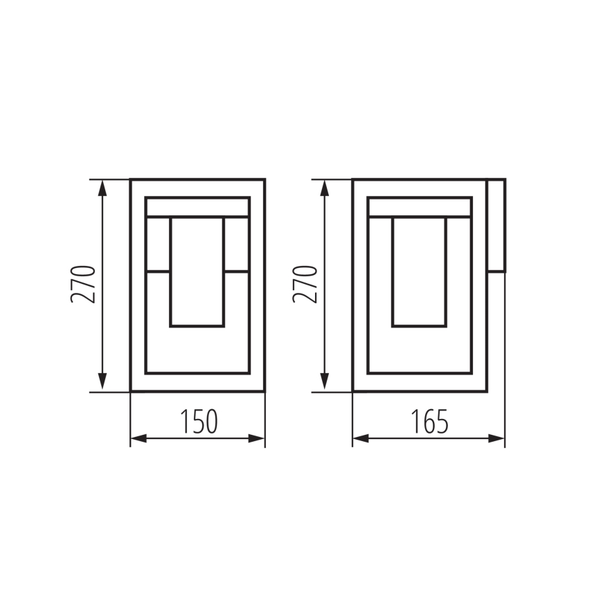 Lauko sieninis šviestuvas VIMO 1xE27/15W/230V IP44 varis