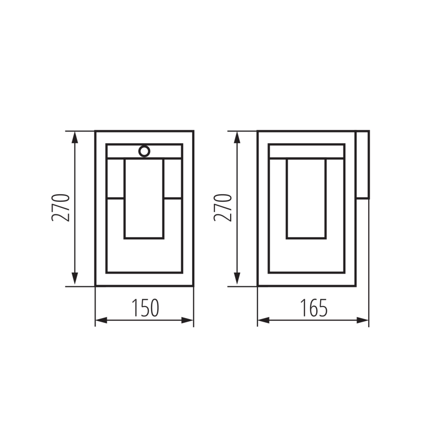 Lauko sieninis šviestuvas su jutikliu VIMO 1xE27/15W/230V IP44