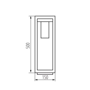 Lauko šviestuvas VIMO 1xE27/15W/230V 50 cm IP44 varis