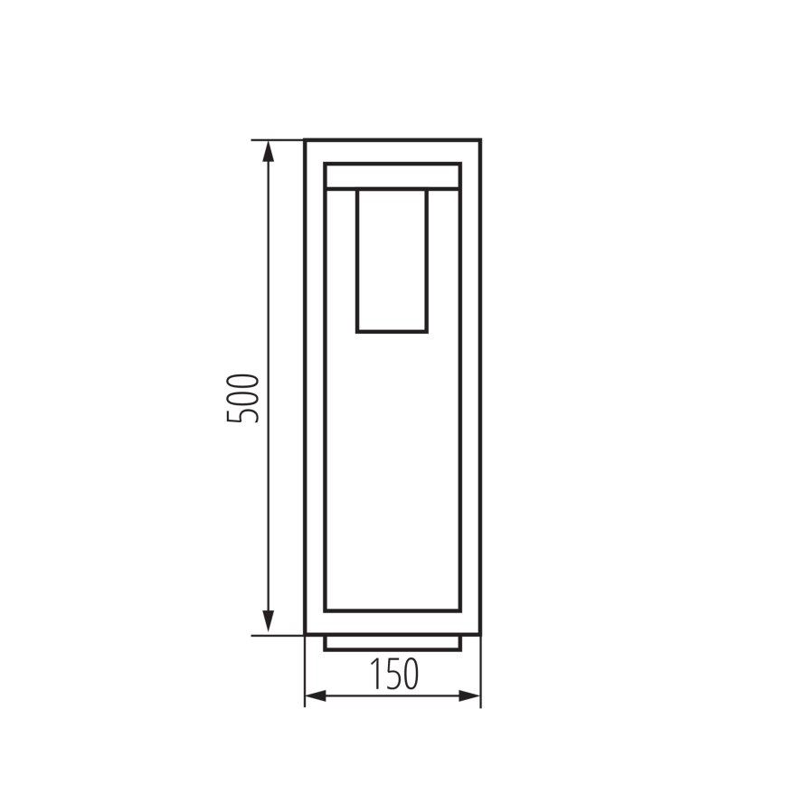 Lauko šviestuvas VIMO 1xE27/15W/230V 50 cm IP44 varis