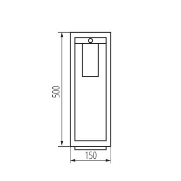 Lauko šviestuvas su jutikliu VIMO 1xE27/15W/230V 50 cm IP44 varis