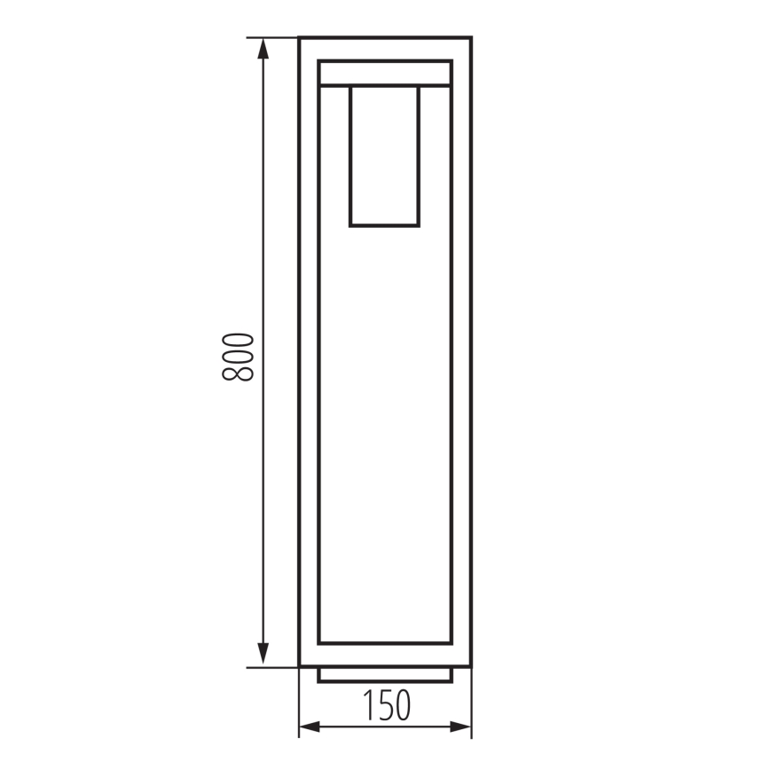 Lauko šviestuvas VIMO 1xE27/15W/230V 80 cm IP44 varis