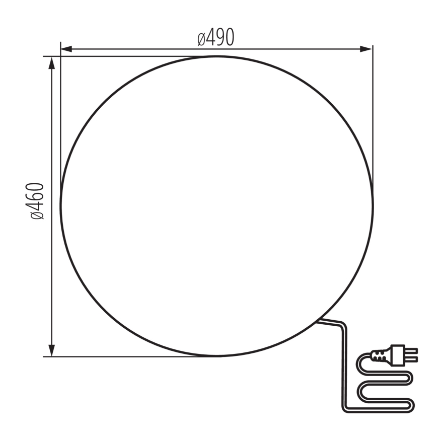 Lauko šviestuvas STONO 1xE27/25W/230V diametras 49 cm IP65