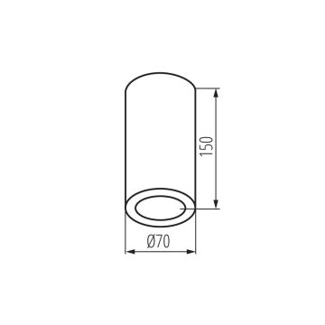 Akcentinis vonios šviestuvas AQILO 1xE14/10W/230V IP65 antracitas