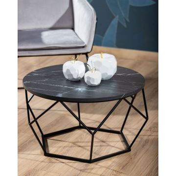Kavos staliukas MARMUR 40x70 cm juodas