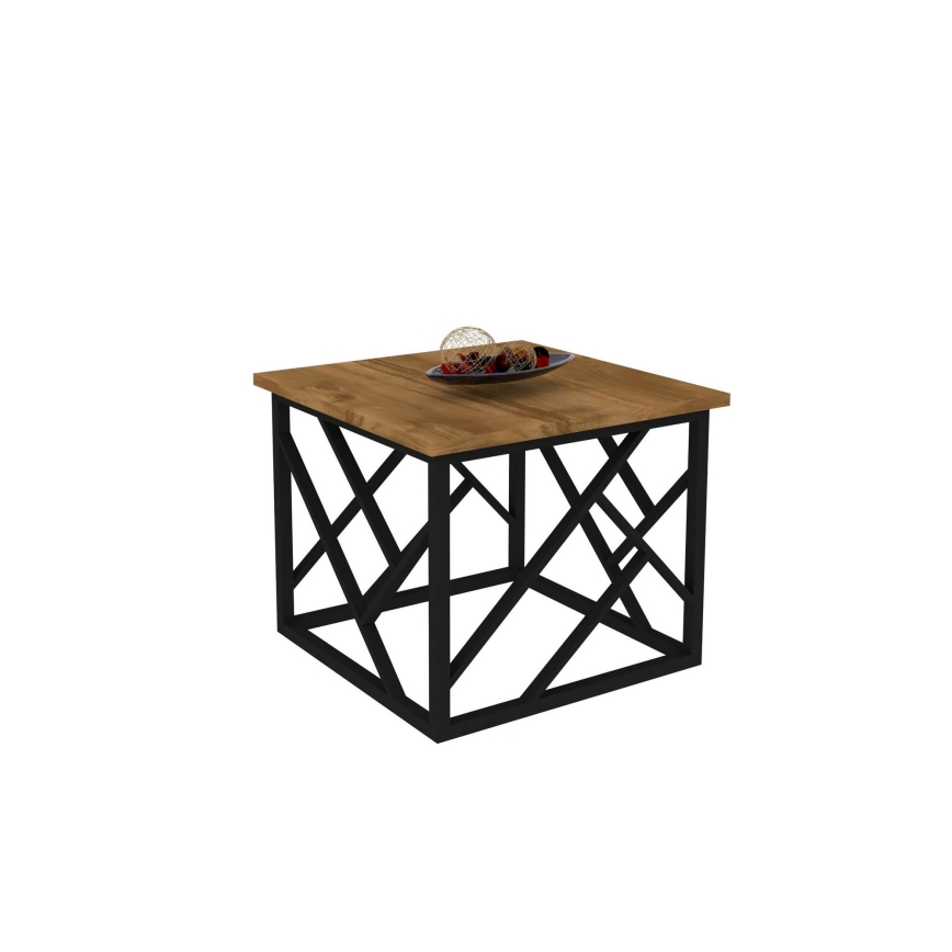 Kavos staliukas WODA 42x53 cm ruda/juoda