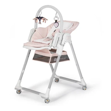 KINDERKRAFT - Vaikiška valgymo kėdė 2in1 LASTREE rožinė/balta