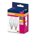 KOMPLEKTAS 2x LED elektros lemputė B35 E14/4,9W/230V 3000K - Osram