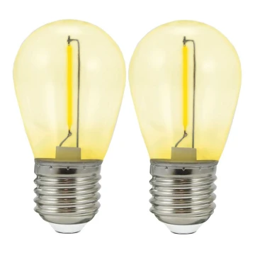 KOMPLEKTAS 2x LED elektros lemputė PARTY E27/0,3W/36V geltona