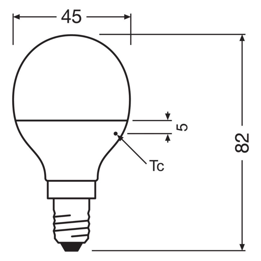 KOMPLEKTAS 3x LED elektros lemputė P45 E14/4,9W/230V 3000K - Osram