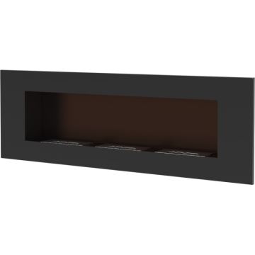 Kratki - Įmontuojamas BIO židinys 40x120 cm 3x1,1kW juodas