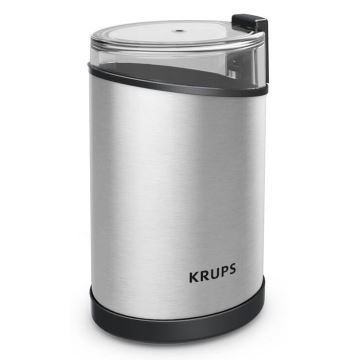 Krups - Elektrinis kavos pupelių malūnėlis 85g FAST-TOUCH 200W/230V chromas