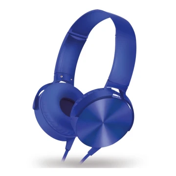 Laidinės ausinės su mikrofonu mėlynos spalvos